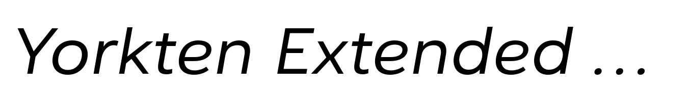 Yorkten Extended Regular Italic